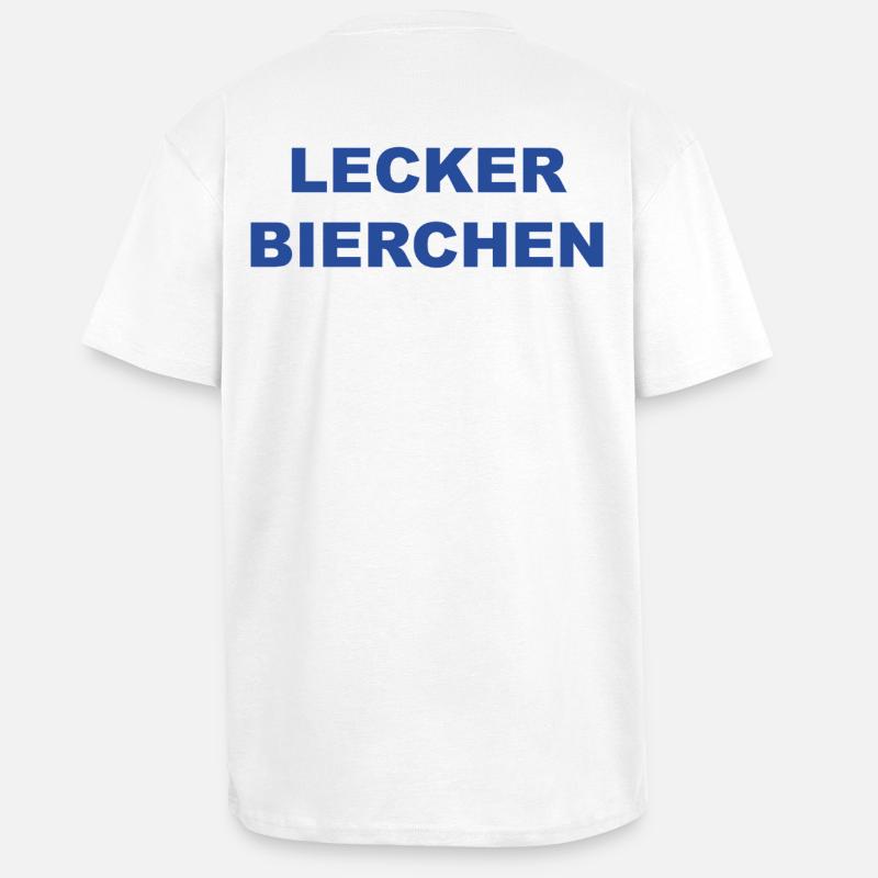 Lecker Bierchen T-Shirt - Oversized Heavyweight Unisex T-Shirt - Weiß
