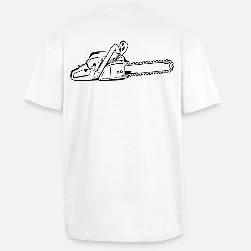 Chainsaw - Unisex Oversized Heavyweight T-shirt - white