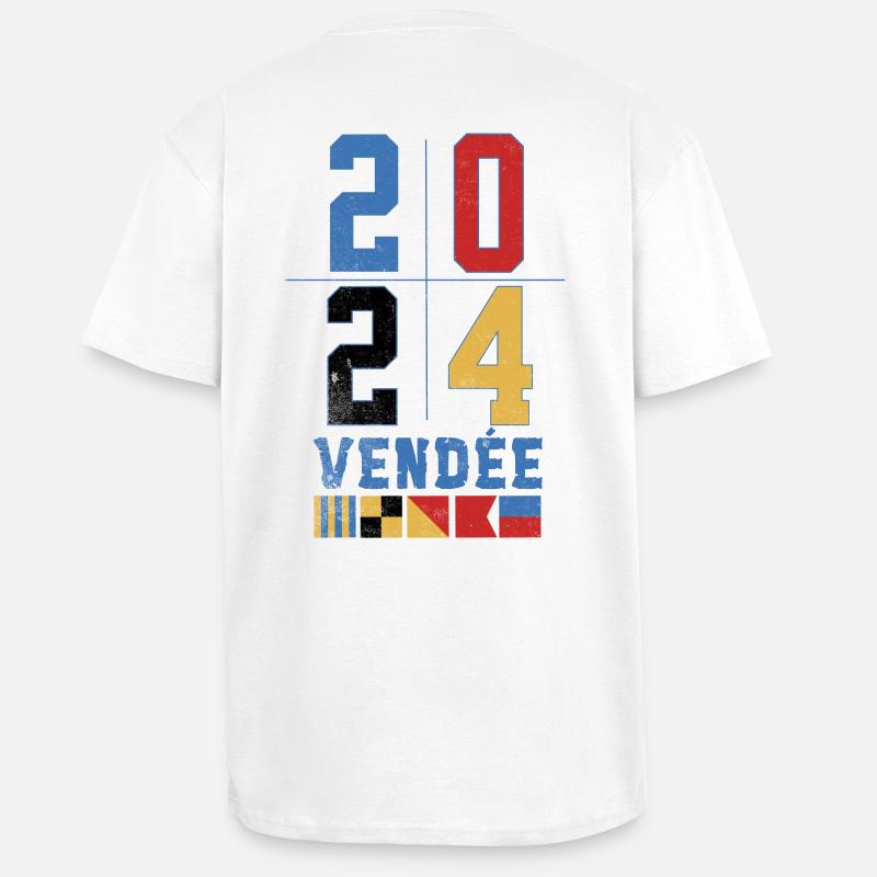 Globe regatta design Year 2024 Vendée - Unisex Oversized Heavyweight T-shirt - white