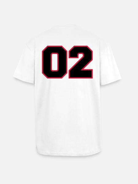 number02 - Unisex Oversized Heavyweight T-shirt - white