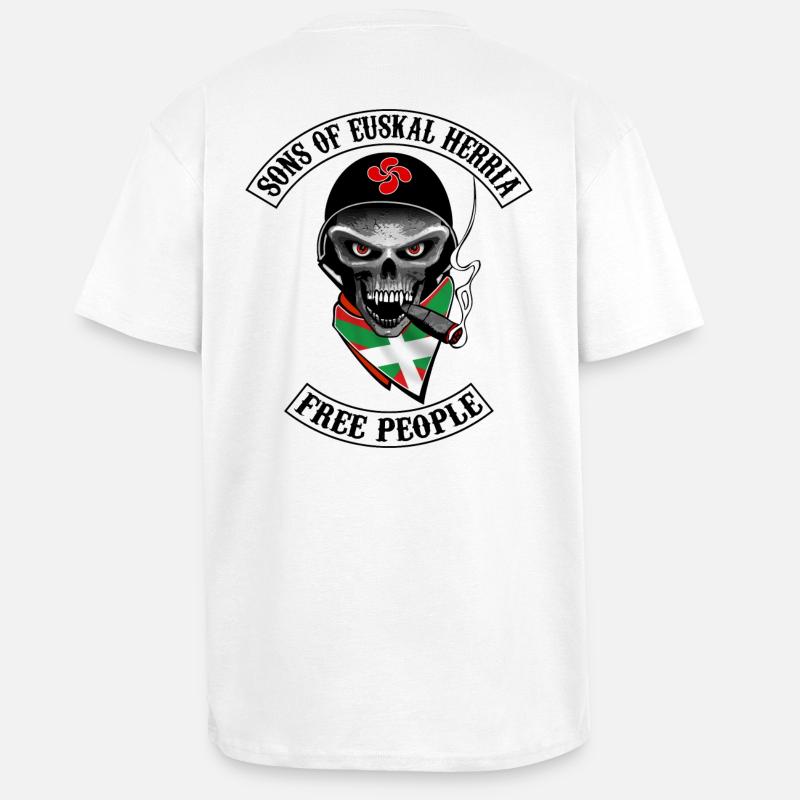 basques bikers design - Oversized Heavyweight Unisex T-Shirt - Weiß
