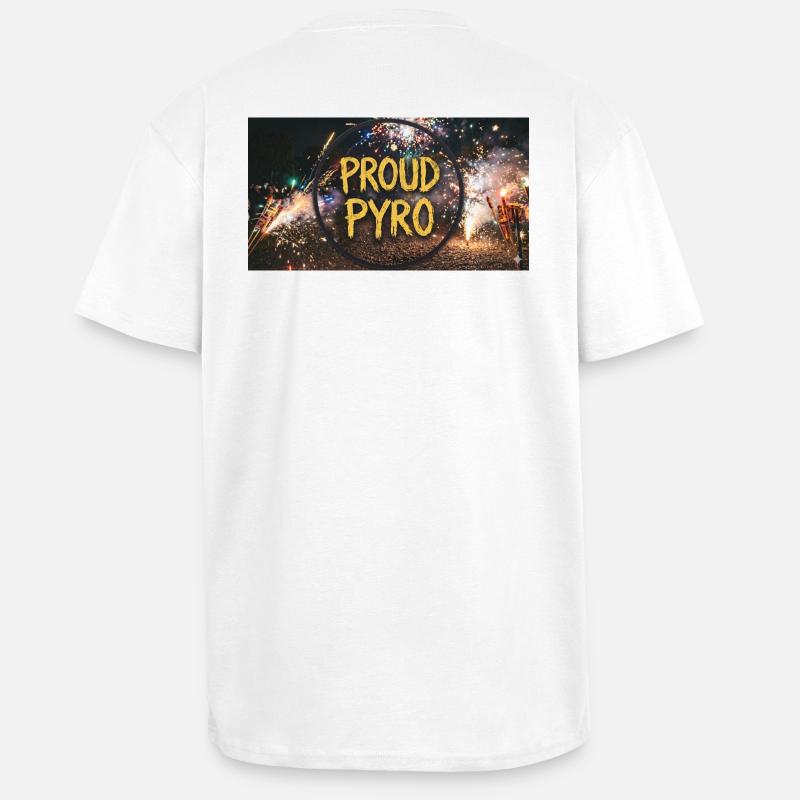 Fier de Pyro ! - T-shirt unisexe oversize épais - blanc