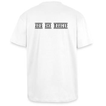 Hair_and_Makeup - T-shirt unisexe oversize épais - blanc - Dos - Alina (178cm)