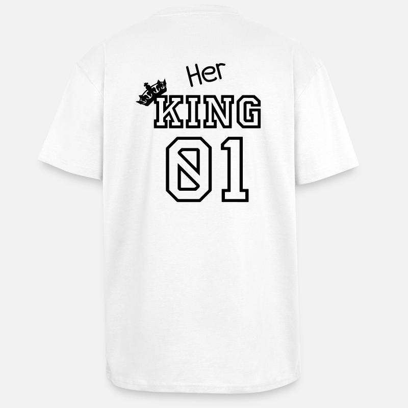 Son KING 01 - T-shirt unisexe oversize épais - blanc