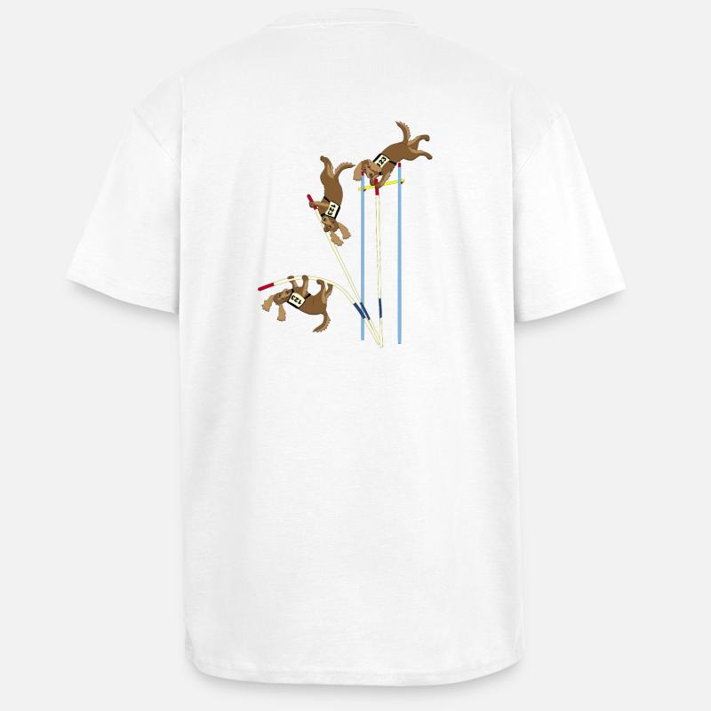 Pole vault - Unisex Oversized Heavyweight T-shirt - white