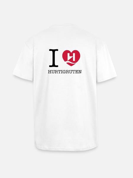 Hurtigruten - Oversized Heavyweight Unisex T-Shirt - Weiß