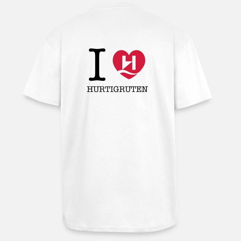 Hurtigruten - Oversized Heavyweight Unisex T-Shirt - Weiß
