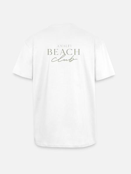 Amalfi Beach Club Logo - Unisex Oversized Heavyweight T-shirt - white