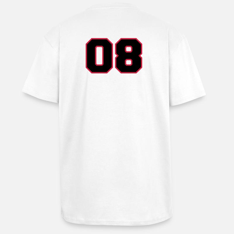 number08 - T-shirt unisexe oversize épais - blanc