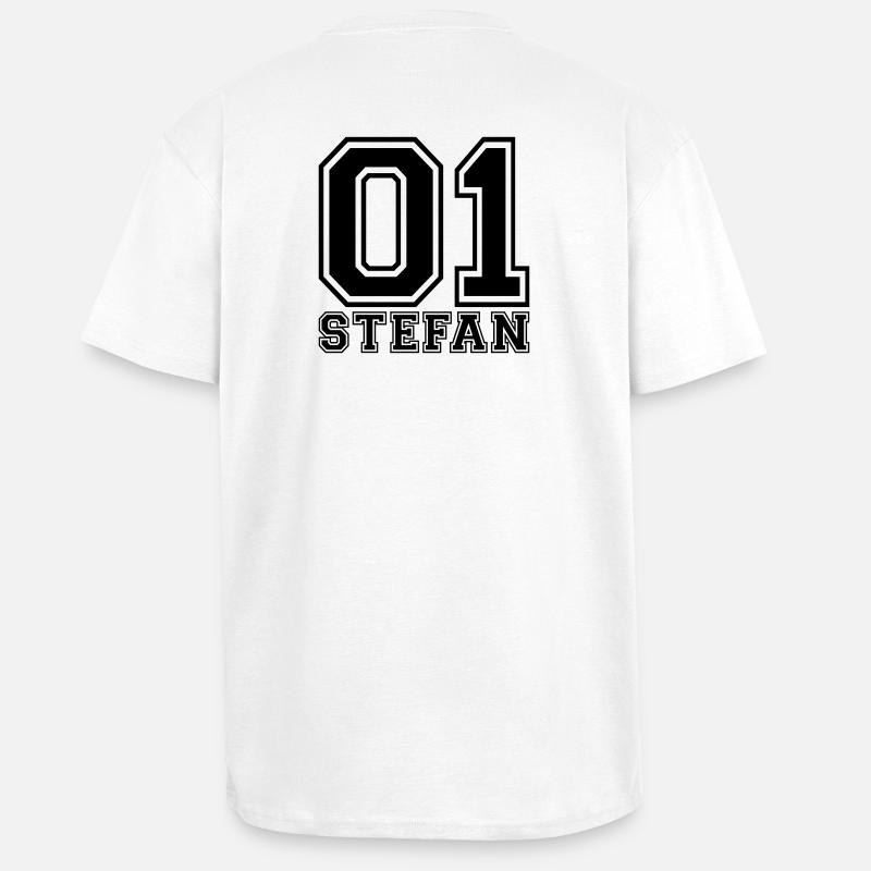 Stefan - Name - Oversized Heavyweight Unisex T-Shirt - Weiß