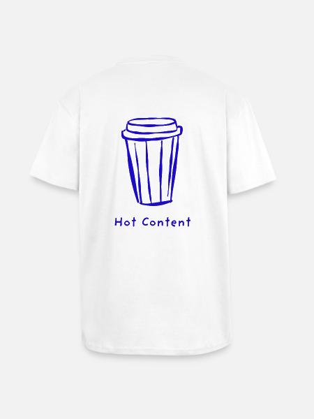 Hot Content - Oversized Heavyweight Unisex T-Shirt - Weiß