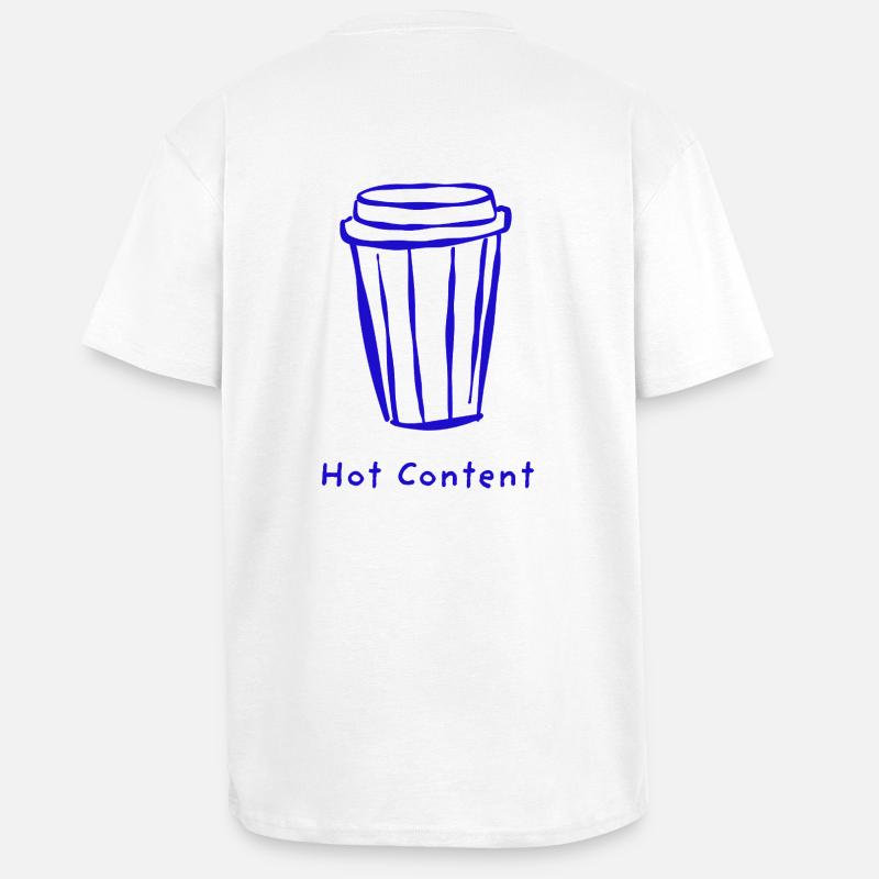 Hot Content - Oversized Heavyweight Unisex T-Shirt - Weiß