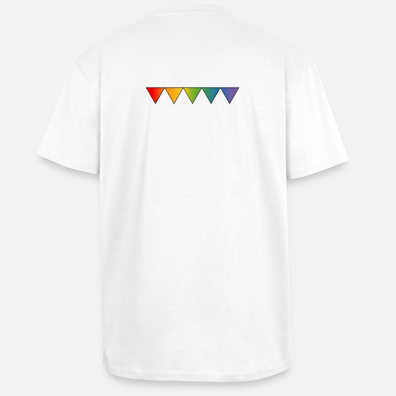 Regenbogen queer triangles - Oversized Heavyweight Unisex T-Shirt - Weiß