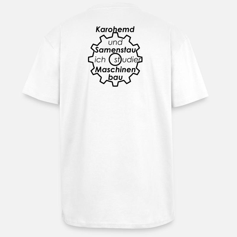 Unispruch "Karohemd und Samenstau" Studenten - Oversized Heavyweight Unisex T-Shirt - Weiß