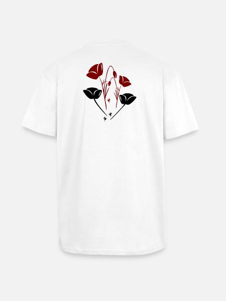 Tulips with ants - Unisex Oversized Heavyweight T-shirt - white