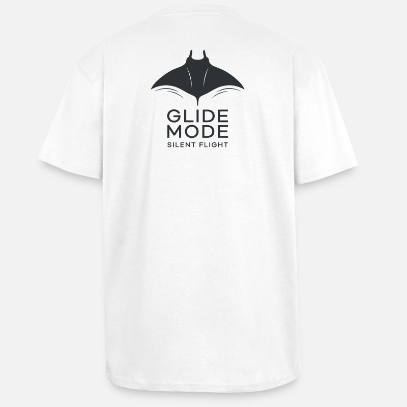GLIDE MODE – minimalistische Mantarochen-Silhouett - Oversized Heavyweight Unisex T-Shirt - Weiß