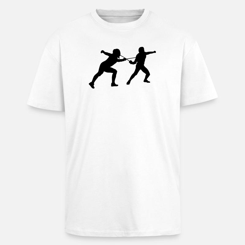 fechten - Oversized Heavyweight Unisex T-Shirt - Weiß
