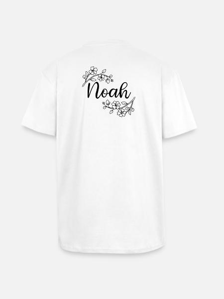 Noah | Name of Name | Vectorgraphic ! - Unisex Oversized Heavyweight T-shirt - white