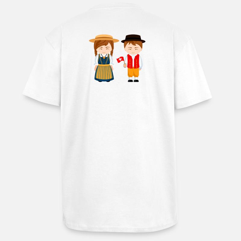 Schweiz, ich bin Schweizer, kleiner Schweizer - Oversized Heavyweight Unisex T-Shirt - Weiß