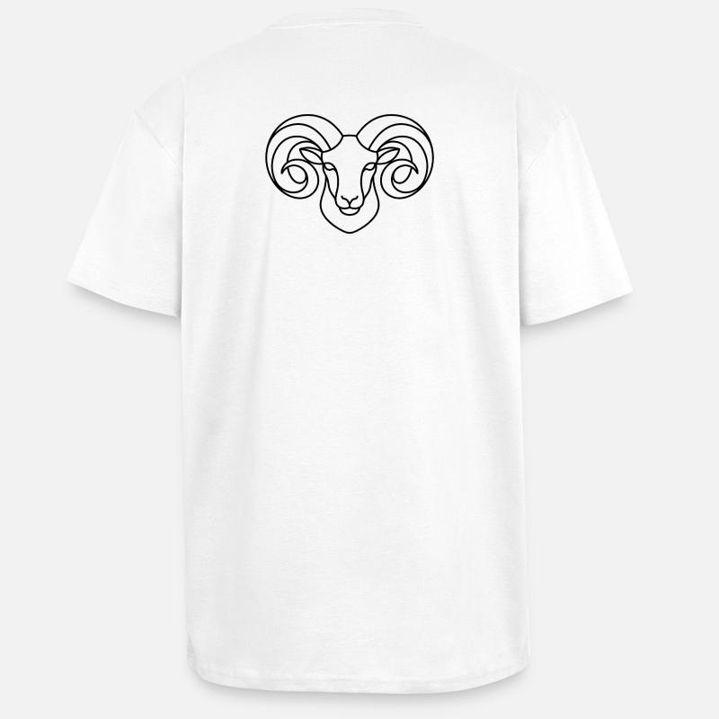 Strong ram's head - Unisex Oversized Heavyweight T-shirt - white