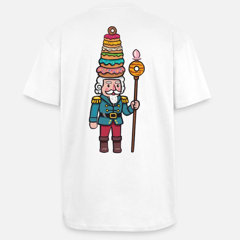 donut cracker nutcracker - Unisex Oversized Heavyweight T-shirt - white