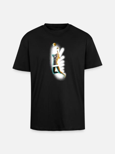 volleyball - T-shirt unisexe oversize épais - noir