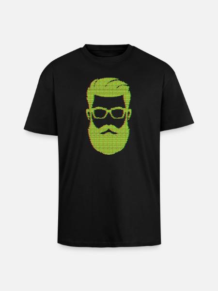 Bearded Masculinity Bearded Hairstyle Hair - Unisex Oversized Heavyweight T-shirt - black