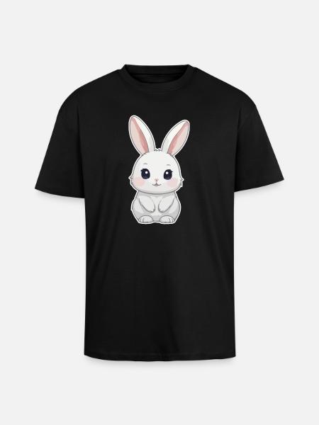Bunny, Rabbit, Easter Bunny - Unisex Oversized Heavyweight T-shirt - black