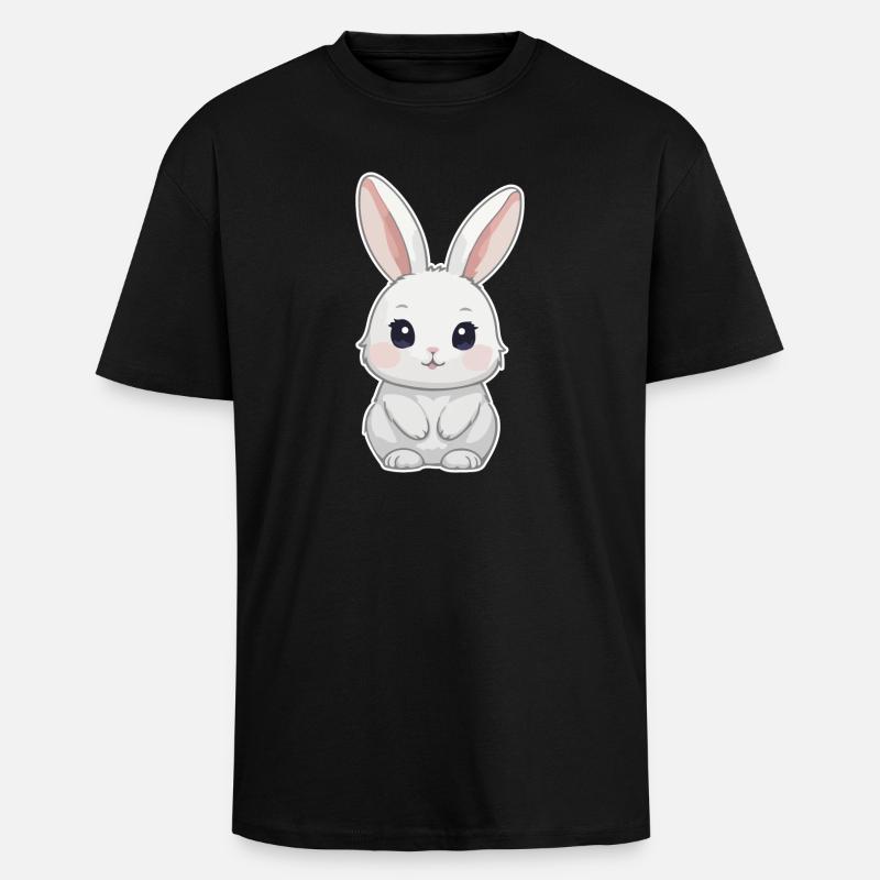 Lapin, Lapin, Lapin De Pâques - T-shirt unisexe oversize épais - noir