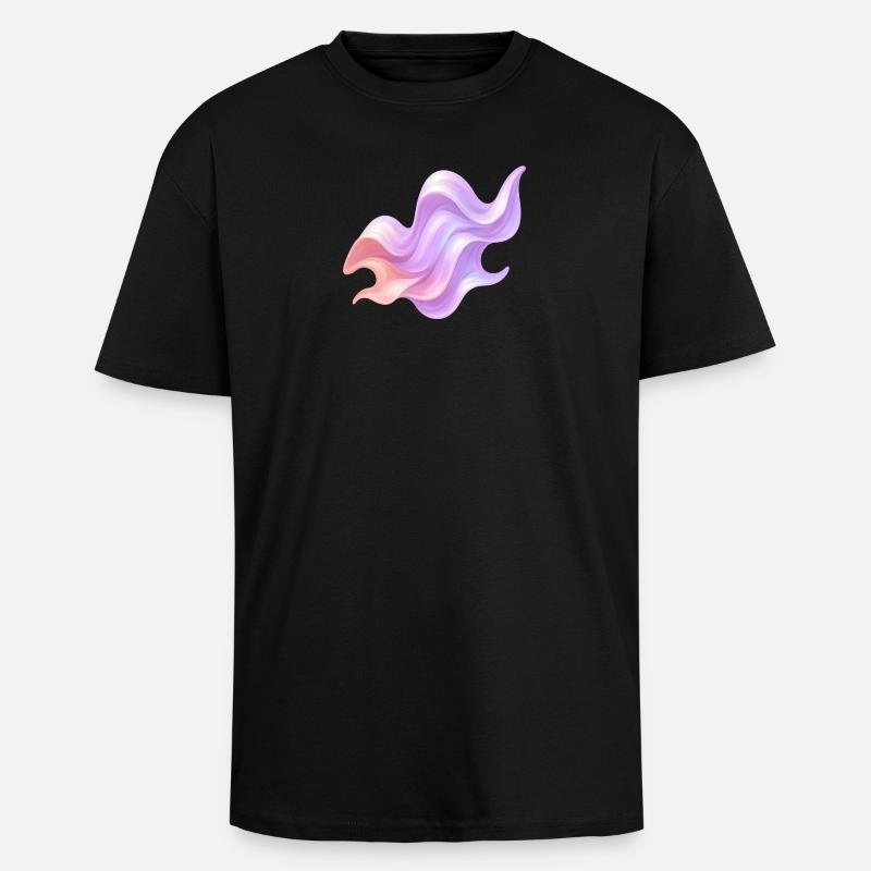 Liquid Waves - Oversized Heavyweight Unisex T-Shirt - Schwarz