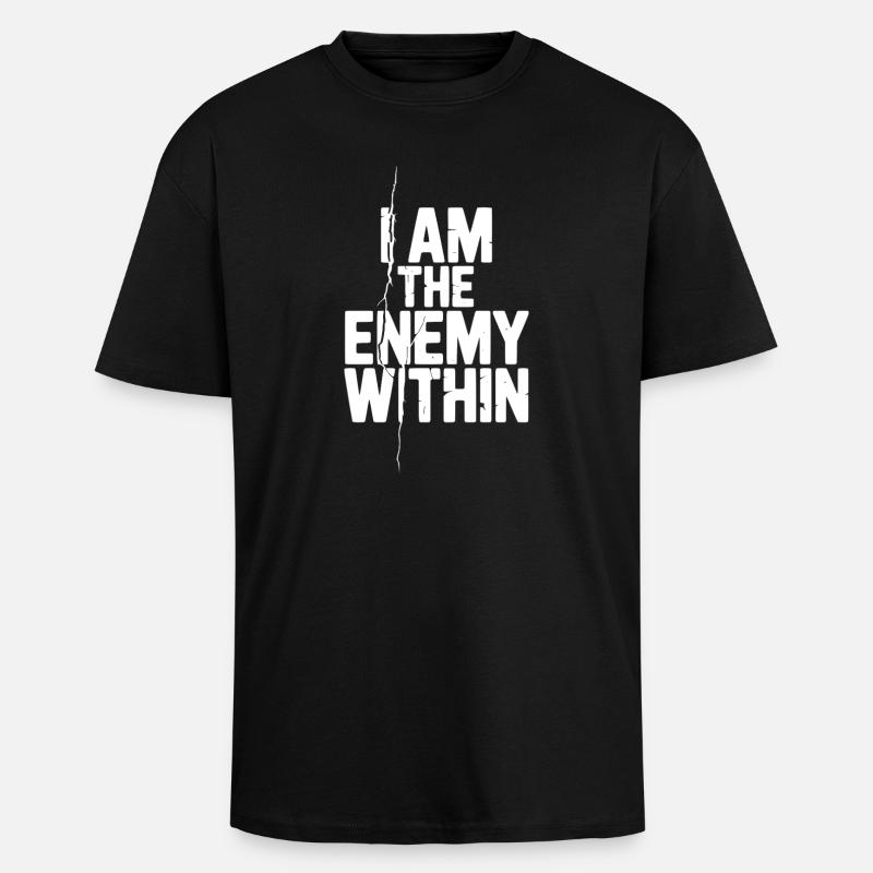 Ich bin der innere Feind - Oversized Heavyweight Unisex T-Shirt - Schwarz