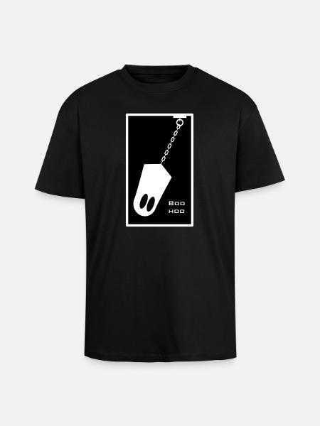 Ghost in chain - Unisex Oversized Heavyweight T-shirt - black