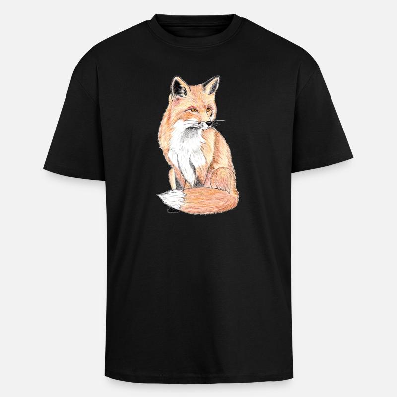 Kleiner Waldfuchs - ein sanfter Begleiter - Oversized Heavyweight Unisex T-Shirt - Schwarz