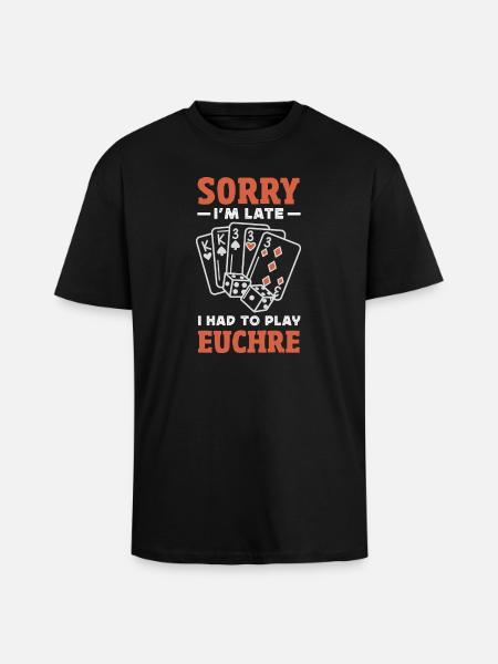 I'm sorry I'm too late - Unisex Oversized Heavyweight T-shirt - black