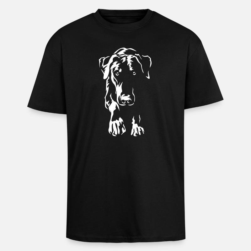 Dobermann "Black Edition" - Oversized Heavyweight Unisex T-Shirt - Schwarz