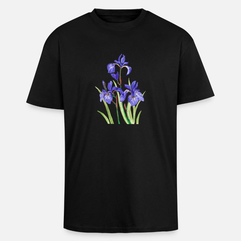 Iris - Oversized Heavyweight Unisex T-Shirt - Schwarz