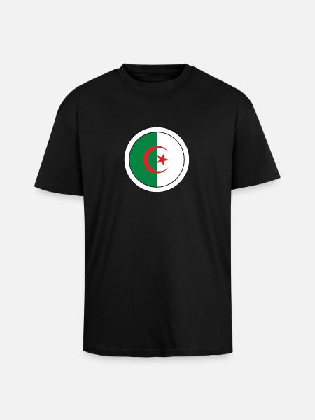 Algerie drapeau pays - T-shirt unisexe oversize épais - noir