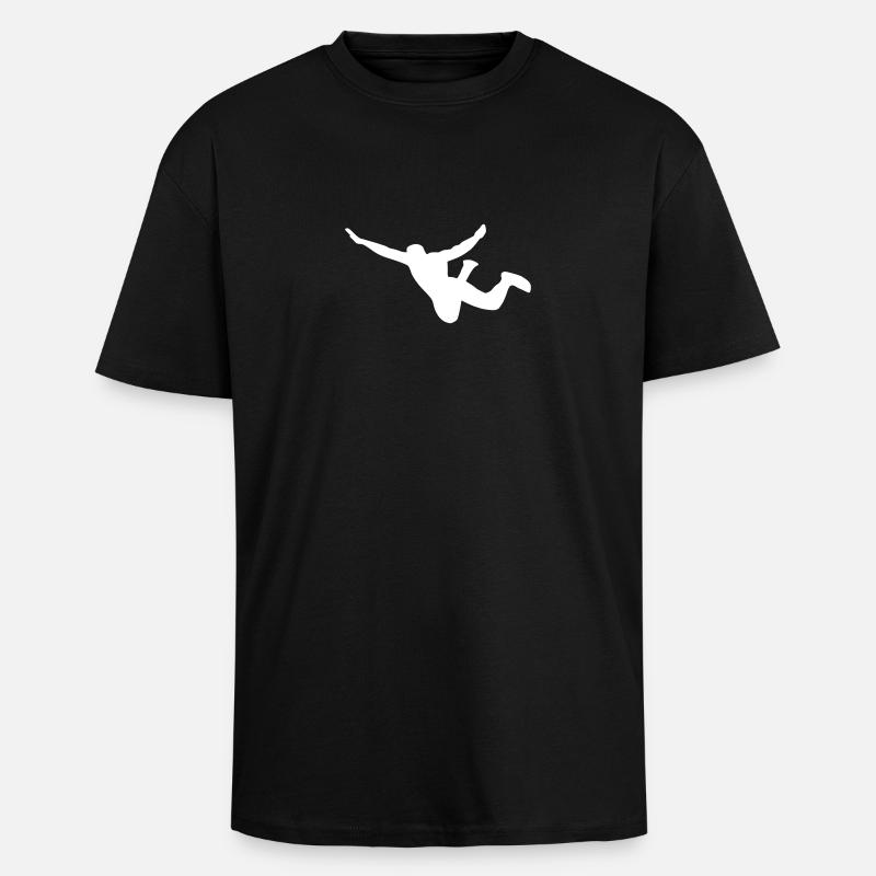 Flieger - Oversized Heavyweight Unisex T-Shirt - Schwarz