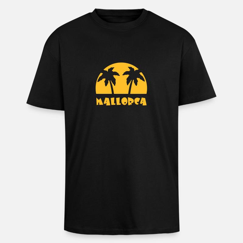 Sunset Mallorca - Unisex Oversized Heavyweight T-shirt - black