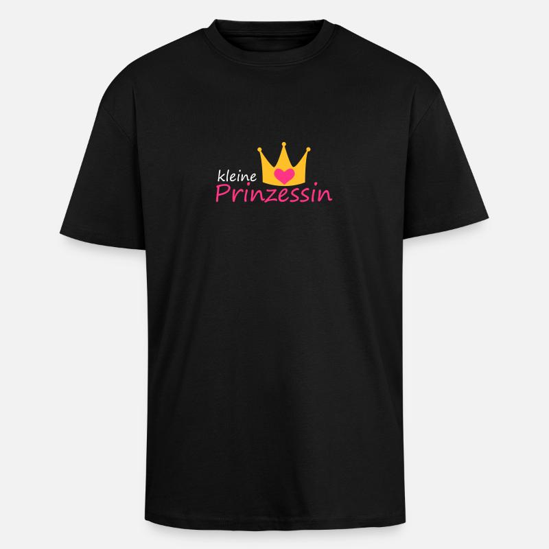 kleine Prinzessin Krönchen Krone - Oversized Heavyweight Unisex T-Shirt - Schwarz