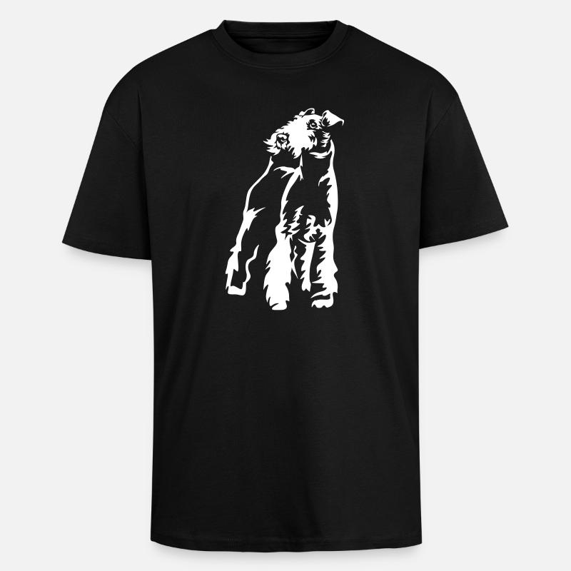 Foxterrier « Black Edition » - T-shirt unisexe oversize épais - noir