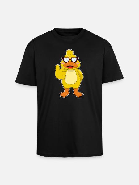 Duck Sunglasses - Unisex Oversized Heavyweight T-shirt - black