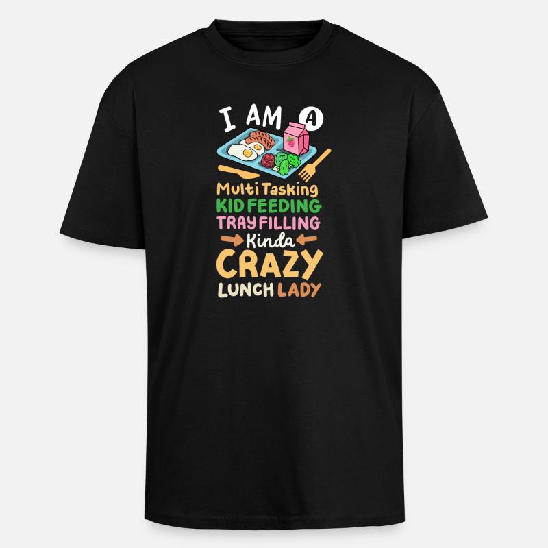 Cafeteria-Crew der Schulkantine - Oversized Heavyweight Unisex T-Shirt - Schwarz