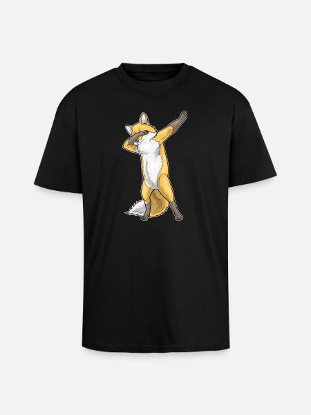 Fox Hip Hop Dance - Unisex Oversized Heavyweight T-shirt - black