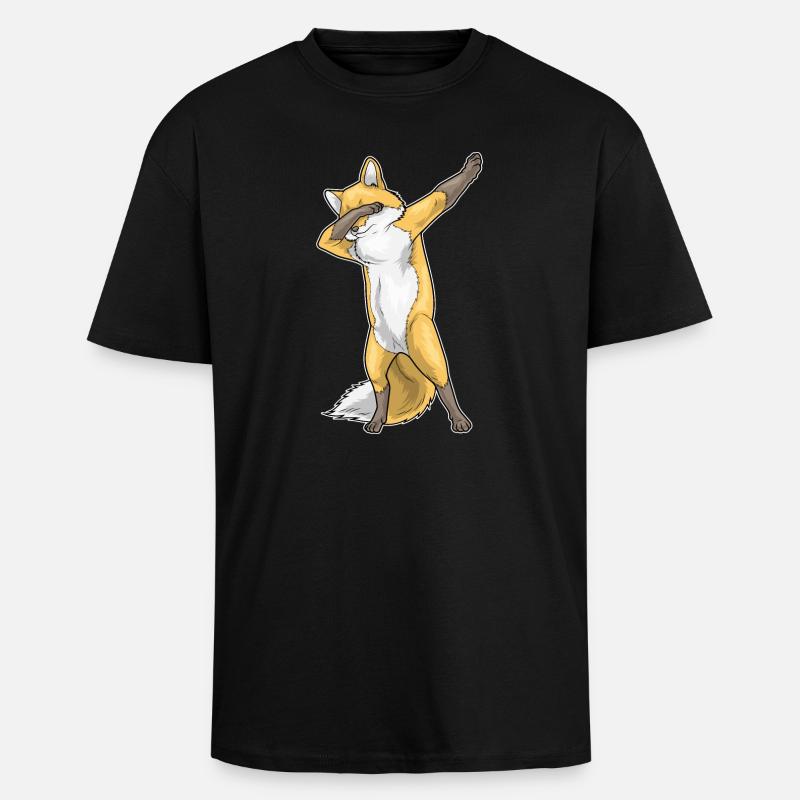 Fox Hip Hop Dance - Unisex Oversized Heavyweight T-shirt - black