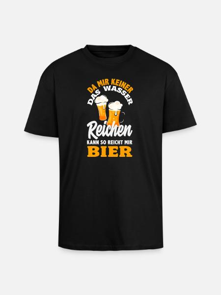 Funny Father's Day Gift Dad Beer - Unisex Oversized Heavyweight T-shirt - black