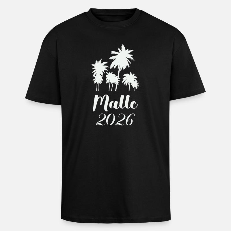 Malle édition Palm Tree 2026 - T-shirt unisexe oversize épais - noir