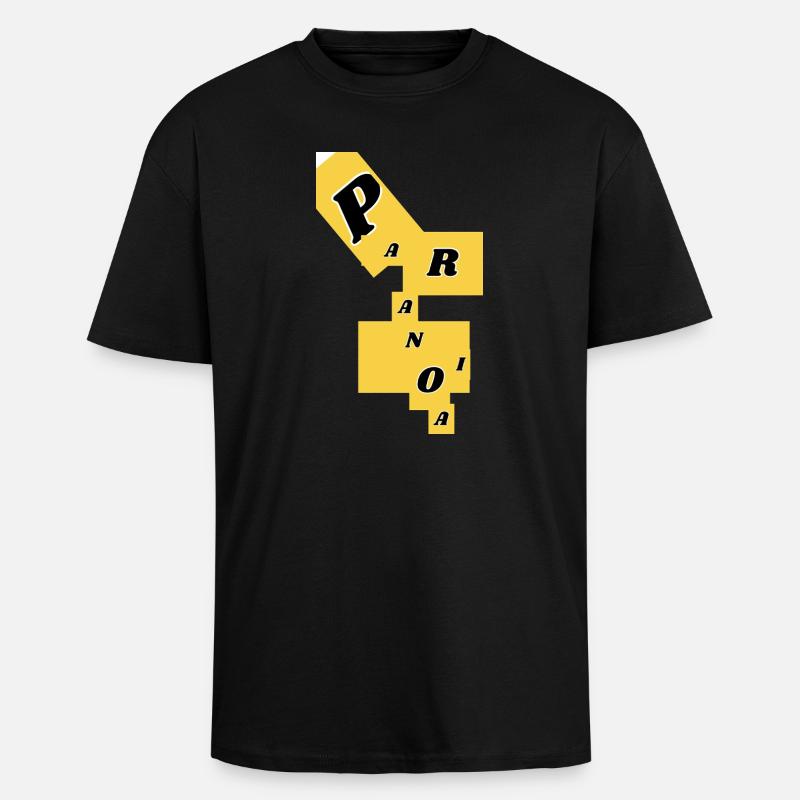 Paranoia-Rätsel-Glyphen - Oversized Heavyweight Unisex T-Shirt - Schwarz