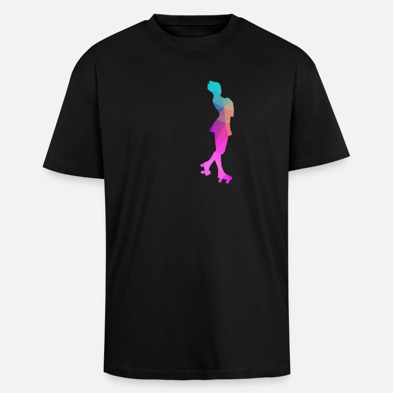 Rollkunstlauf Rollschuh Pirouette Polygon Geschenk - Oversized Heavyweight Unisex T-Shirt - Schwarz
