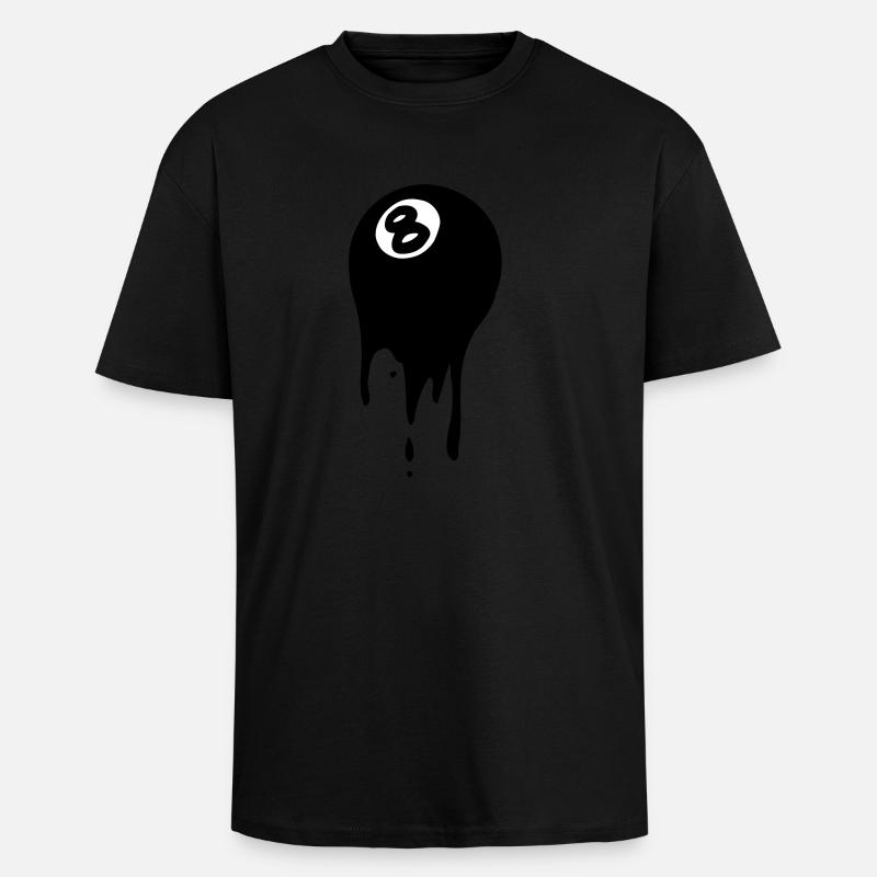 boule de billard - T-shirt unisexe oversize épais - noir